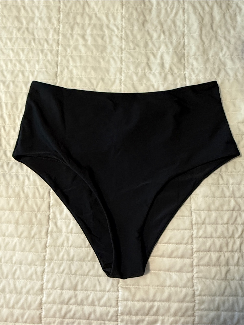 High-Waist Black Bikini Bottoms